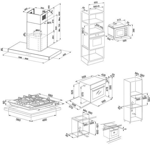 Franke İnox 4lü Ankastre Set (Faber Stilo A60-FHNL 604XS-FSL 82 H XS-FSL 20 MW XS)