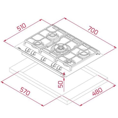 Teka GZC 75330 XBC ST GRİ Ankastre Ocak