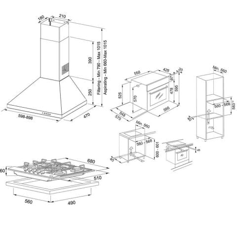 Franke İnox Ankastre Set (FDL 6165 XS - FHNL 705 XS - FSL 86 H XS)