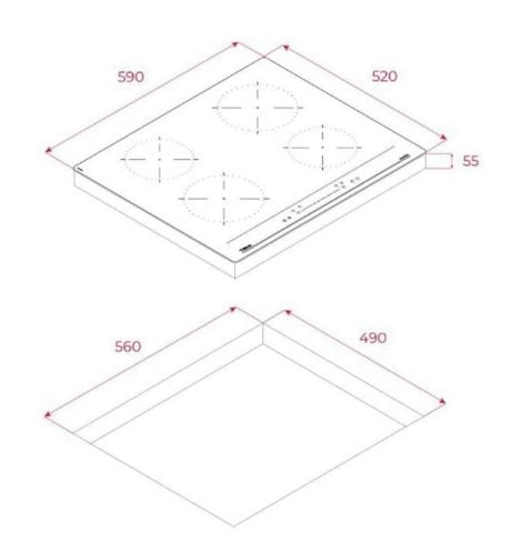 Teka Siyah Ankastre Set ( TVT 60 Davlumbaz - IBC 64100 SSS BK İndüksiyon Ocak- HLB 840 SS Fırın)