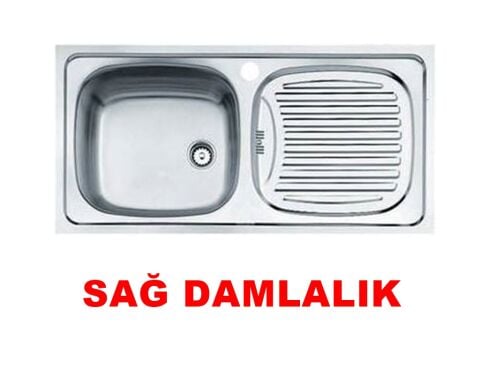 Teka EBM 45 Sağ Damlalıklı Paslanmaz Çelik Evye