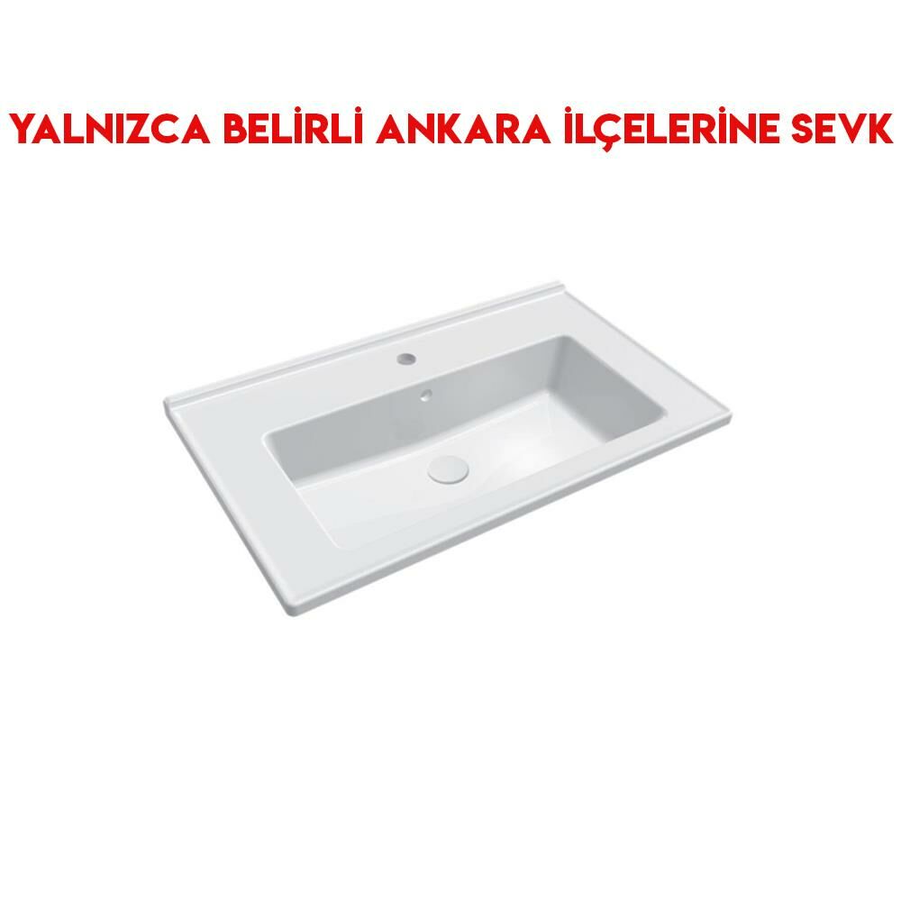 Bien Neptun Konsollu 80 cm Batarya Delikli Lavabo