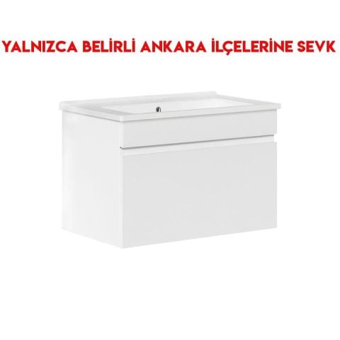 Bien Neptun Konsollu 80 cm Batarya Delikli Lavabo