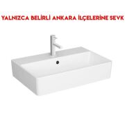 Vitra Nuo 60 cm Armatür Delikli Su Taşma Delikli Çanak Lavabo