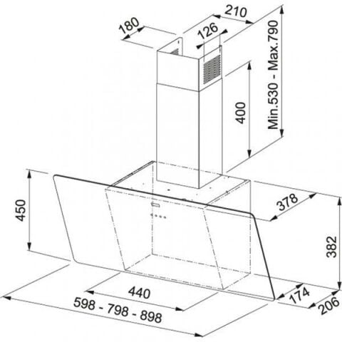 Franke FPJ 915 V Bk A 90 Cm Siyah Davlumbaz