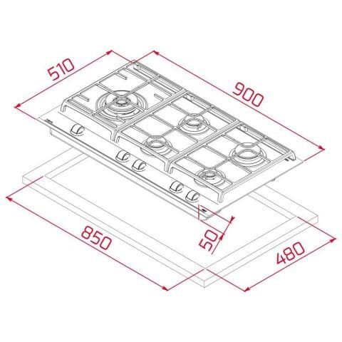 Teka Gzc 95320 Xbc Bk Siyah Ocak