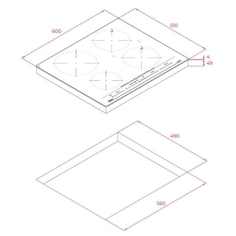 Teka IZC 64630 ST MST Gri İndüksiyonlu Ocak