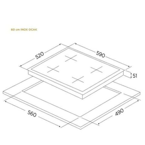 UKİNOX SMART SİYAH SET (Olive 60 Siyah Davlumbaz-Rubix 10 Elektrikli Ocak- Smart 7801 B Siyah Fırın)