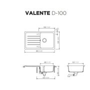 VALENTE D-100 BEYAZ GRANİT EVYE