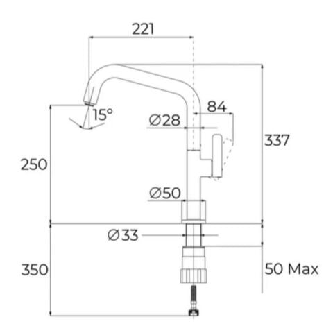 Teka OVAL 914 Siyah Evye Bataryası