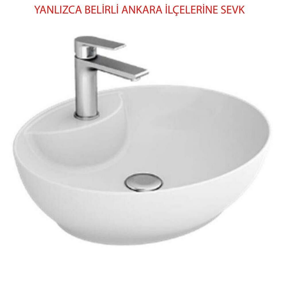 BİEN MOTTO OVAL 55X42 CM BATARYA DELİKLİ BEYAZ