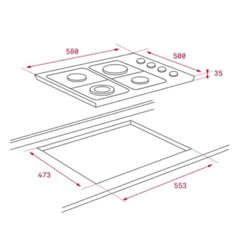 Teka İnox Ankastre Set (DF 60 Davlumbaz-HLX 60 İnox Ocak -HEB 625 Fırın)