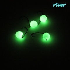 River Mafsallı Hareketli Glow Jig Head 4P