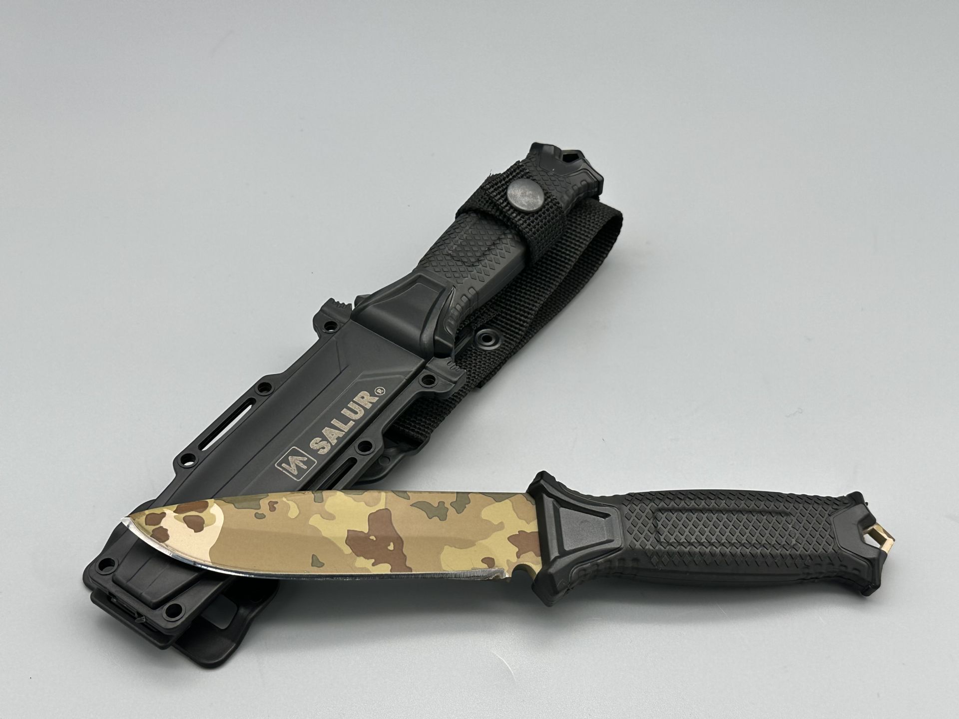 Salur Taktikal Komando Ve Avcı Bıçağı  Jandarma Seramik Kaplama Siyah Renk