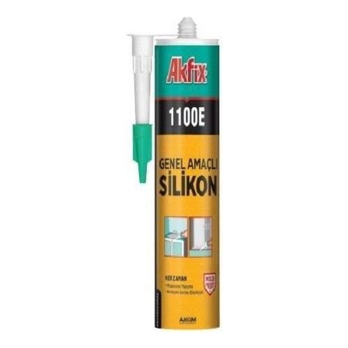 Akfix (SA142) SİLİKON 280 gr BEYAZ 1100E (24 Adet)