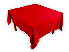 Misiny- Kırmızı Saten Masa Örtüsü