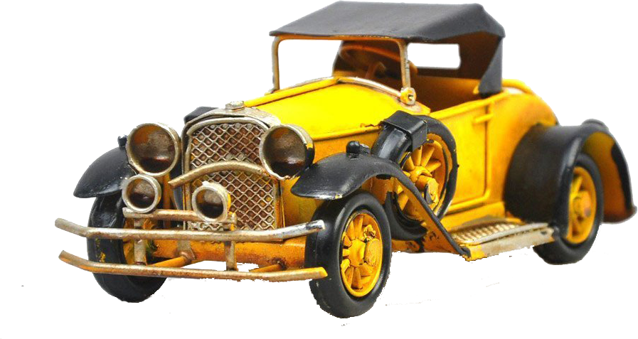 Misiny-Nostalji Sarı Metal Araba Maketi