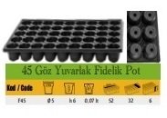 45 Göz Yuvarlak Fidelik Pot ( 10 Adet )