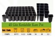 45 Göz kırılabilir Kare Pot ( 10 Adet )