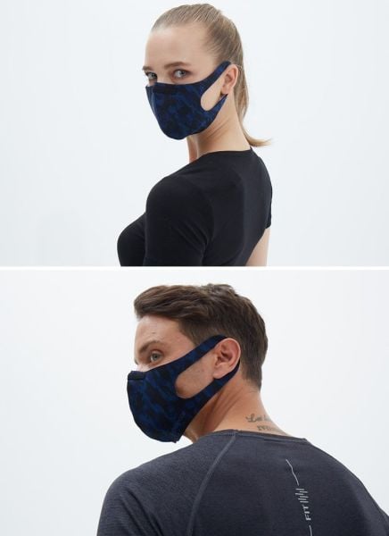 BLACKSPADE Unisex Koruyucu Maske Lacivert Kamo