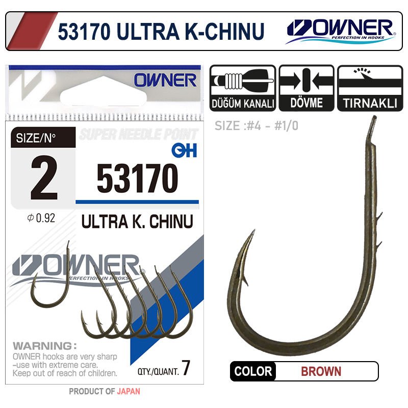 Owner 53170 Ultra K. Chinu Brown İğne