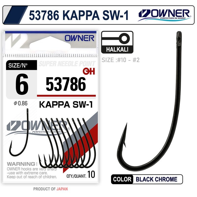 Owner 53786 Kappa Sw-1 Black Chrome İğne
