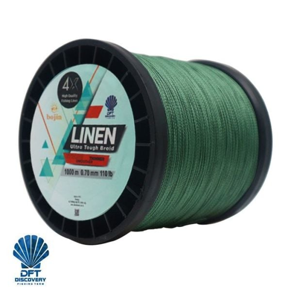 DFT Bojin 4X Linen İp Misina 0.70 mm  1000m  Yeşil