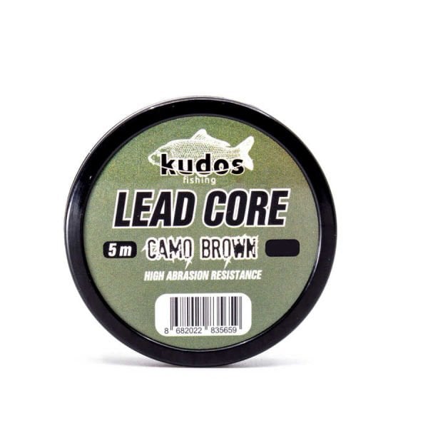 Kudos Lead Core Camo Brown 5m 35 Lb.