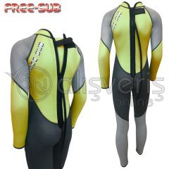 Free-Sub Çocuk Sörf ve Dalış Elbisesi Yellow 5mm 2XL