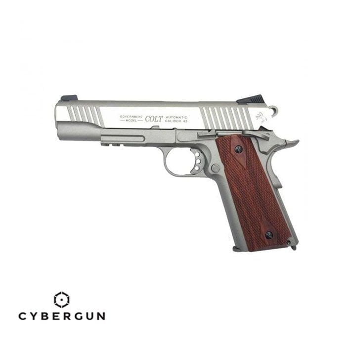 CYBERGUN Colt 1911 GBB Gümüş Airsoft Tabanca