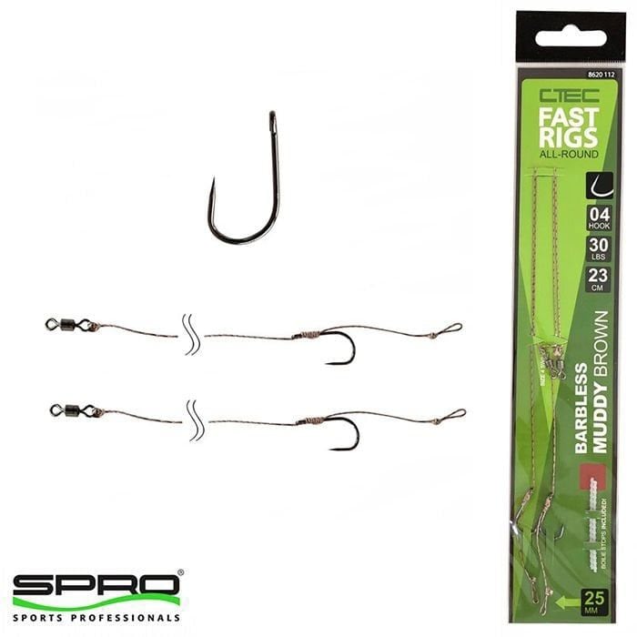 T.SPRO Fast Rigs MuddyBarbless Hazır İğne Takımı #02