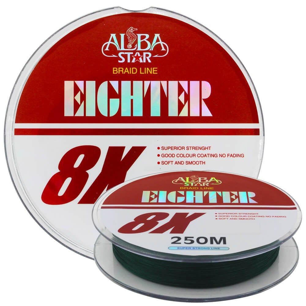 Albastar Eighter 8x 0.14 mm 250m İp Misina GREEN 16.6KG Çekerli