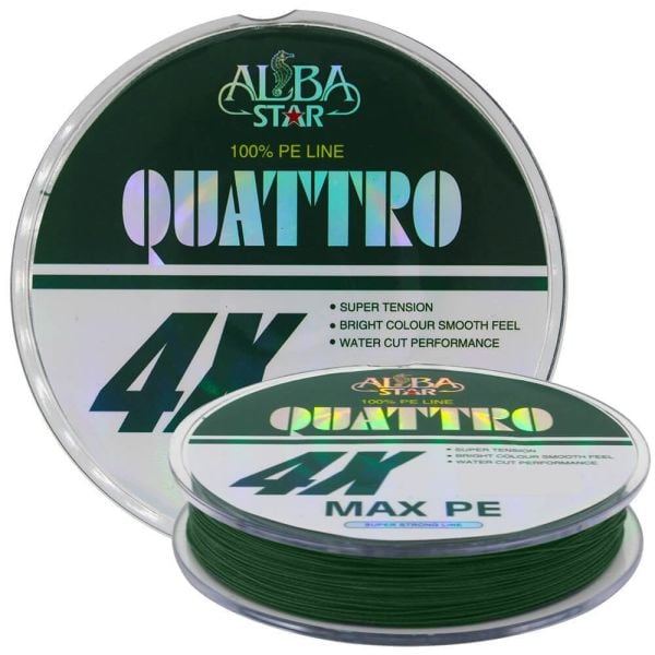 Albastar Quattro 4x 0.40 mm 150m İp Misina GREEN 33.6kg Çeker