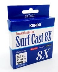 Kendo Surf Cast 8X Fighting 300 mt Örgü İp ( ICE BLUE) 0,10 mm
