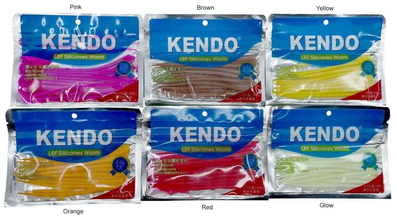 Kendo 10 cm Lrf Silicones Worm (Slim Gövde-Kokulu) 15 adet Red