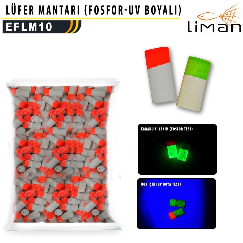 Liman Lüfer Mantarı Fosforlu- UV Boyalı 100 Adetli