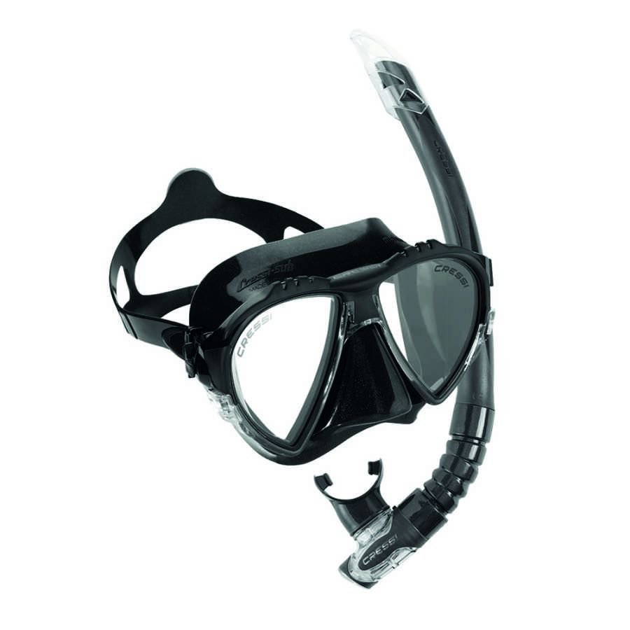 Cressi Matrix-Gamma Black/Black Yetişkin Maske Şnorkel Seti