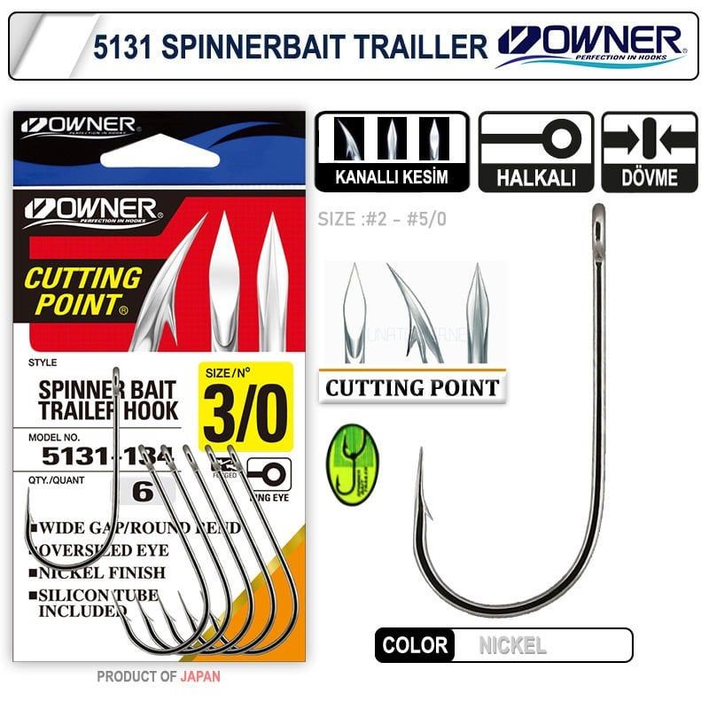 Owner 5131 Spinner Bait No:2-0 White İğne 7 Adet