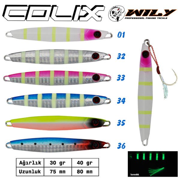 Wily Colix Jig 40 gr 80 mm
