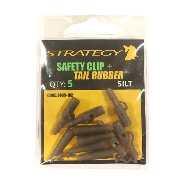 T.D. SPRO Strat Set Clip+Tailrubber Silt 1/5