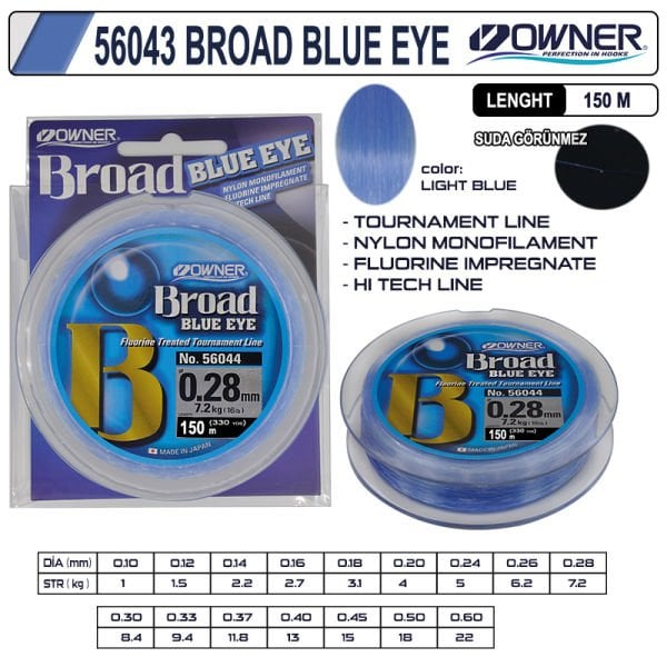 Owner 56043 Broad Blue Eye 150m Light Blue