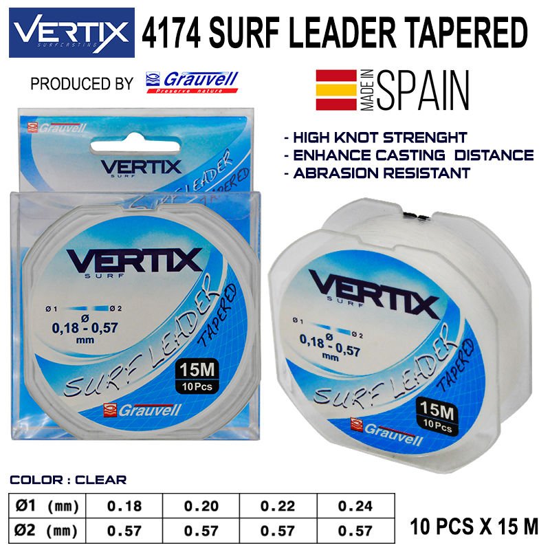Vertix Surf Leader 10x15m Misina - clear