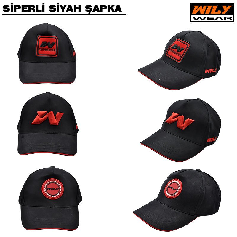 Wily Wear Sandviç Siperli Şapka Siyah