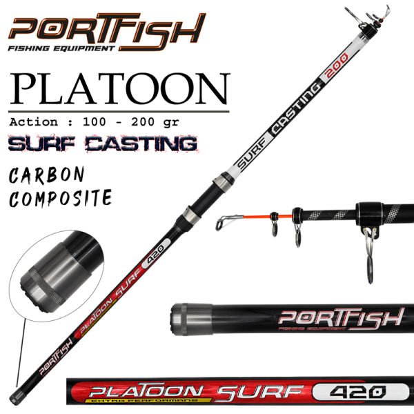 Portfish Platoon Surf 420 cm  100-200 gr  Olta Kamışı