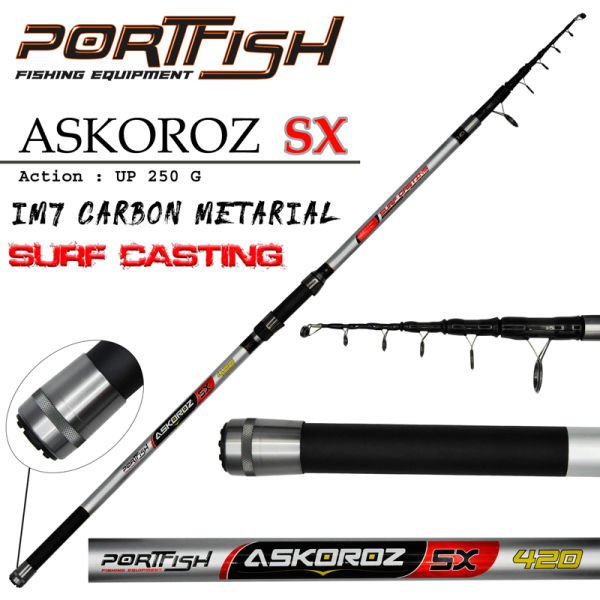 Portfish Askoroz SX Surf Carbon Kamışı 100-250 gr 420 CM