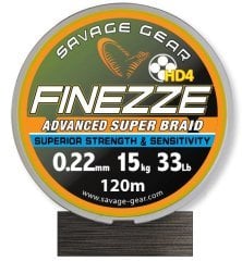 Savage gear Finesse HD4 Braid 300 m 0,19 mm 28 lbs 12,8 kg Grey Örgü İp