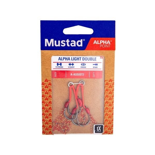 Mustad Alpha Point Alpha Light Double Asist Olta İğnesi A-ASSIST2