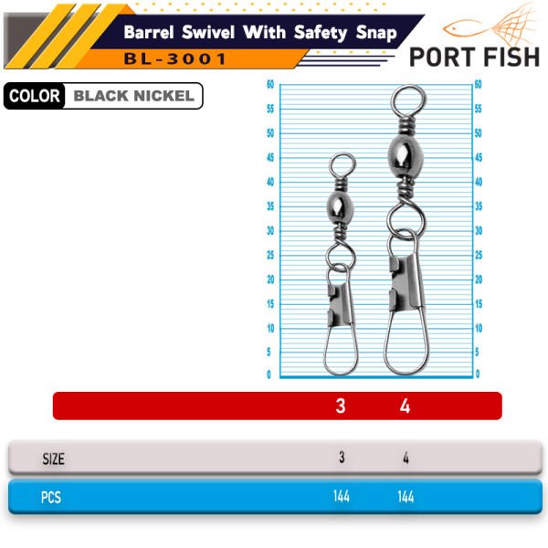Portfish BL-3001 Klips Sarı 144