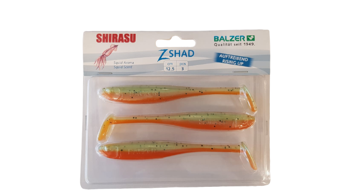 Balzer 13694 Shirasu Z Shad 12.5cm Kalamar Kokulu Silikon Yem 3'lü Set