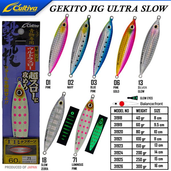 Cultiva 31920 Gekito Jig Ultra Slow 80g 10.0cm